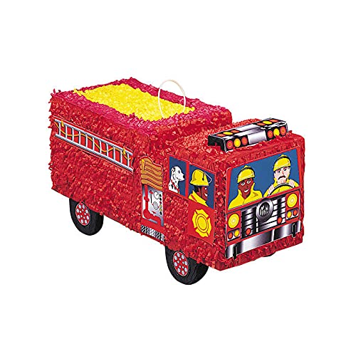 PAPSTAR Pinata Feuerwehrwagen, KBO30966 für Kinder-Geburtstag & Party, Ideal zum Befüllen mit Süßigkeiten und Geschenken von PAPSTAR