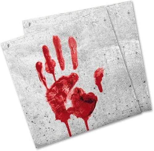 20 Servietten 3 lagig * Halloween * in 33x33 cm von DH-Konzept // Servietten Party Geburtstag Horror Zombie Gruseln Schream Blut Halloween Scream Schock von PAPSTAR