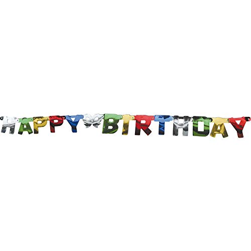 WOOOOZY Girlande Happy Birthday Metallic bunt, 1.8 m von PAPSTAR