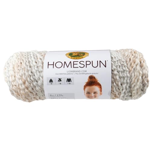 Homespun Garn - 185 Yard Acryl-Polyester-Mischmaterial - Handwerk handgefertigte Schals, Hüte und Pullover (Perle) von PARACORD PLANET