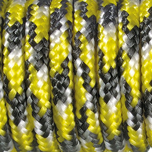 Paracord 2 mm x 50 m Farbmix Gelb/Schwarz/Weiß von PARACORD PLANET