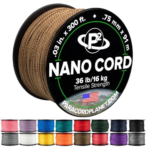 Paracord Planet Nano Cord – Leichtes Nylon Nano Paracord – Ideal für Kunst und Handwerk, Wohnkultur, Camping und mehr! von PARACORD PLANET