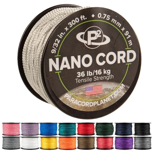 Paracord Planet Nano-Kordel – leichtes Nylon-Nano-Paracord – ideal für Kunst und Handwerk, Heimdekoration, Camping und mehr! von PARACORD PLANET