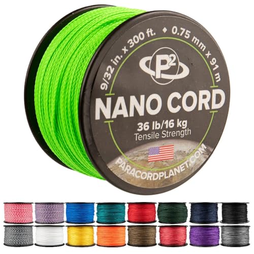 Paracord Planet Nano-Kordel – leichtes Nylon-Nano-Paracord – ideal für Kunst und Handwerk, Heimdekoration, Camping und mehr! von PARACORD PLANET