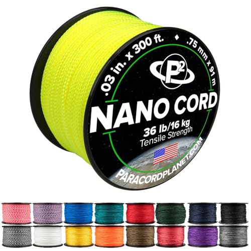 Paracord Planet Nano-Kordel – leichtes Nylon-Nano-Paracord – ideal für Kunst und Handwerk, Heimdekoration, Camping und mehr! von PARACORD PLANET