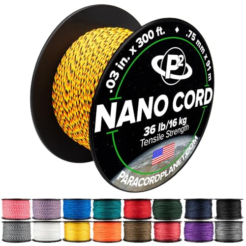 Paracord Planet Nano-Kordel – leichtes Nylon-Nano-Paracord – ideal für Kunst und Handwerk, Heimdekoration, Camping und mehr! von PARACORD PLANET