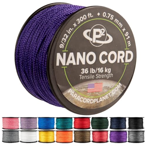 Paracord Planet Nano-Kordel – leichtes Nylon-Nano-Paracord – ideal für Kunst und Handwerk, Heimdekoration, Camping und mehr! von PARACORD PLANET