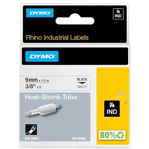 Original Dymo 18053 / S0718280, Premium Beschriftungsband, Schwarz, Weiß von PARKER