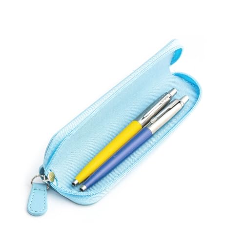 PARKER Parker Jotter Kugelschreiber| Sonnenscheingelb blauer Denim Geschenkset mit leuchtend blauem Etui 1 stück (1er Pack) von PARKER