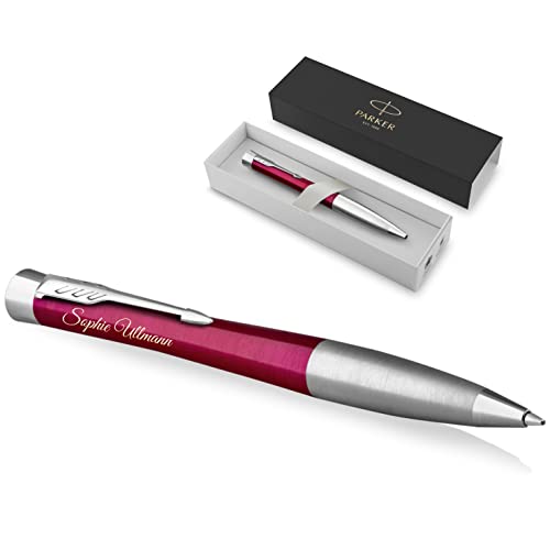 PARKER Urban Kugelschreiber Twist mit Gravur | Premium Stift | Geschenkbox | blaue Tinte | edel | personalisiertes Geschenk | Namen | graviert | Geburtstag (Vibrant Magenta C.C.) von PARKER