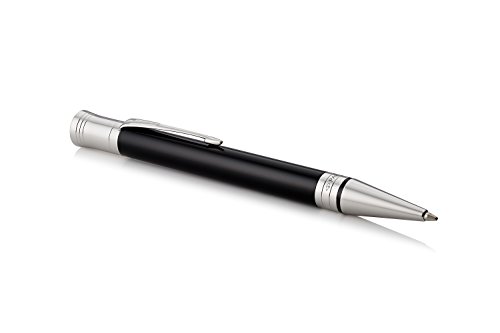 Parker Duofold Classic Kugelschreiber in Black mit palladium-beschichteten Zierteilen | mittlere Schreibspitze | schwarze Tinte von PARKER