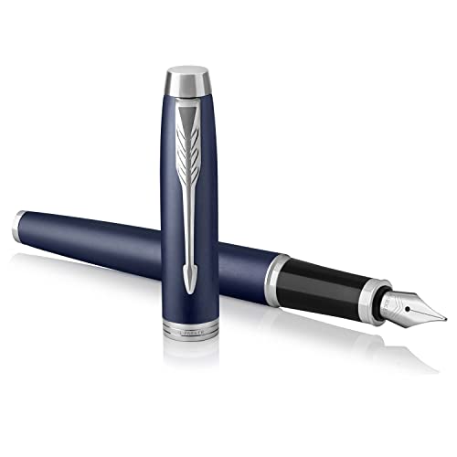 Parker IM Füller | Matte Blue | Füllfederhalter mit feiner Feder und blauer Tinte | Geschenkbox von PARKER