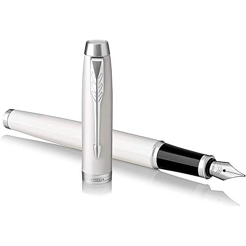 Parker 1931673 IM Füller | White Lacquer | Füllfederhalter Mittlere Spitze | Geschenkbox von PARKER