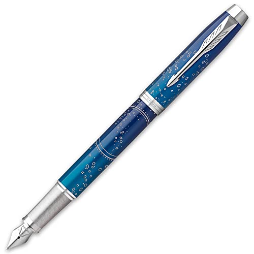 Parker IM Premium Special Edition Submerge Füllfederhalter, feine Spitze, schwarze Tinte, in Prestige-Schachtel, Blau, 1 Stück (1 Stück) 2152992Z von PARKER