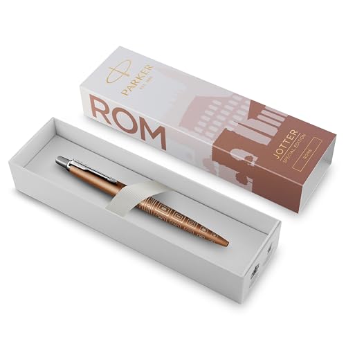 PARKER Jotter Kugelschreiber | Sonderedition | Rom Bronze in silberner Ausführung | Blaue Tinte | Geschenkbox von PARKER