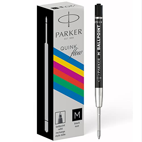 Parker Kugelschreiberminen | mittlere Spitze | schwarze QUINKflow Tinte | 20 Ersatzminen für Kugelschreiber von PARKER