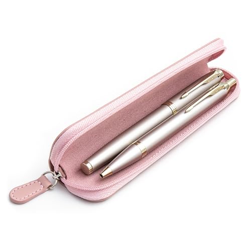 Parker Pen Parker Monochrome IM Packung mit Füllfederhalter und Kugelschreiber, Champagner-Finish und Zierleisten, mittlere Spitze, blaue Tinte, Geschenkbox, rosa Etui von PARKER