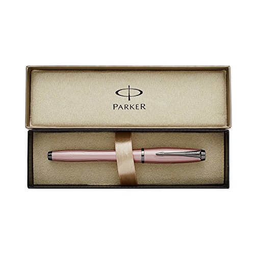 Parker S0949250 Urban Premium-Füllfederhalter (rosa-metallic mit dunkelgrauen Verzierungen, mittlere Feder) von PARKER