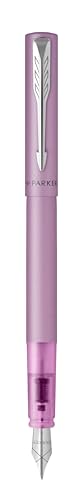 Parker Vector XL Füller | Fliederfarbene Metallic-Lackierung auf Messing | Füllfederhalter mit mittlerer Feder und blauer Nachfülltinte | Geschenkbox von PARKER