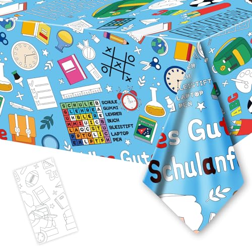 Alles Gute Zum Schulanfang Riesen Färbung Poster, Jumbo Erster Tag der Schule Party Set Große Wandkunst Willkommens Banner Färbung Poster Dekoration für Primary Classroom, 274 x 137CM (1) von PARSUP