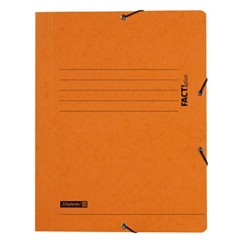 NEU Sammelmappe FACT!plus DIN A4, aus Karton, orange, mit Gummizug von PARTY DISCOUNT