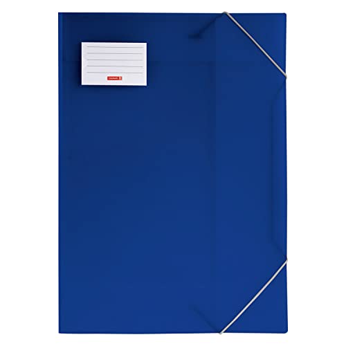 NEU Sammelmappe FACT!pp DIN A3 aus Kunststoff, blau, mit Gummizug von PARTY DISCOUNT