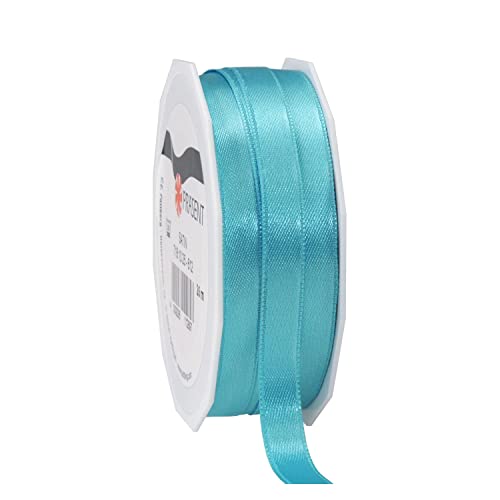 NEU Satinband/Geschenkband Großrolle, Breite 10mm, Länge 25m, Aquamarin von PARTY DISCOUNT