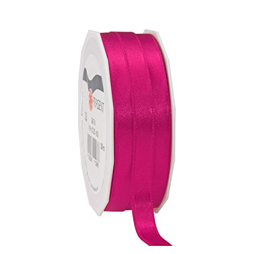 NEU Satinband/Geschenkband Großrolle, Breite 10mm, Länge 25m, Magenta von PARTY DISCOUNT