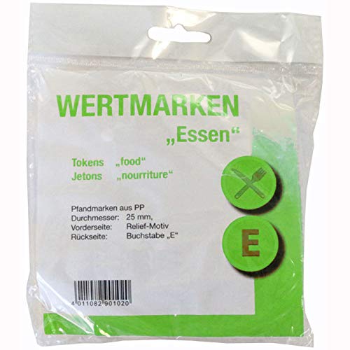 PARTY DISCOUNT® Sale Wertmarken-Chips Essen, grün, 100 STK. von PARTY DISCOUNT