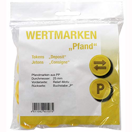 PARTY DISCOUNT® Sale Wertmarken-Chips Pfand, gelb, 100 STK. von PARTY DISCOUNT