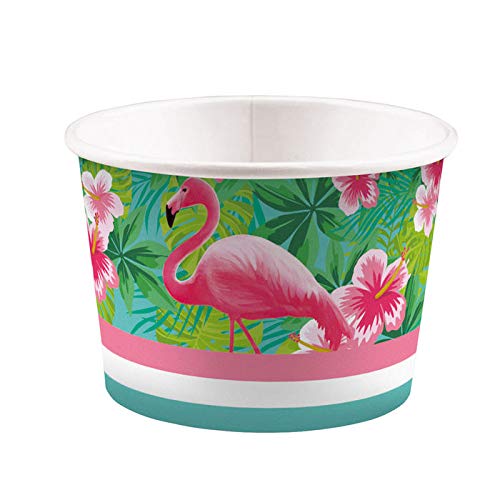 PARTY DISCOUNT Eisbecher Flamingo, 270ml, 8 Stück von PARTY DISCOUNT