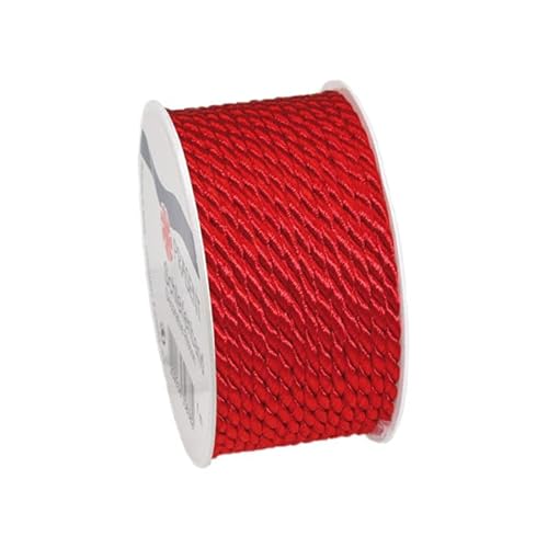 PARTY DISCOUNT Kordelband Mosel, Breite 4mm, Länge 3m, Rot von PARTY DISCOUNT