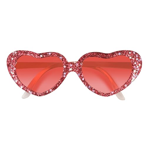 PARTY DISCOUNT NEU Brille Herzform, mit Glitzer, rot von PARTY DISCOUNT