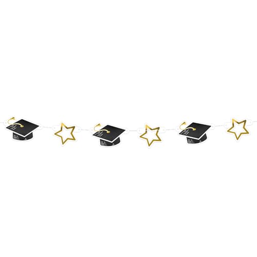 PARTY DISCOUNT NEU Girlande Graduation aus Pappe, 3m von PARTY DISCOUNT