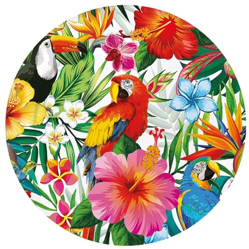 PARTY DISCOUNT NEU Papp-Teller Tropical Hawaii, 6 Stk., ca. 23cm von PARTY DISCOUNT