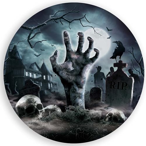 PARTY DISCOUNT NEU Papp-Teller Zombie-Friedhof, 6 STK., ca. 23cm von PARTY DISCOUNT