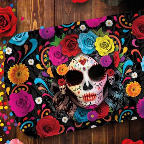 PARTY DISCOUNT NEU Tablett Day of The Dead aus Kunststoff, ca. 39x24cm von PARTY DISCOUNT