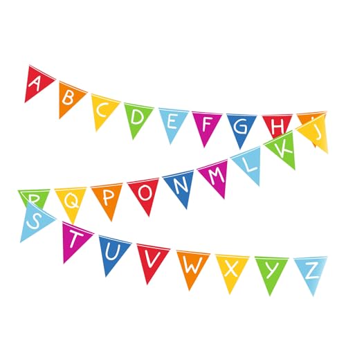 PARTY DISCOUNT NEU Wimpelkette Schulanfang mit Buchstaben A-Z, ca. 400cm x 16cm von PARTY DISCOUNT