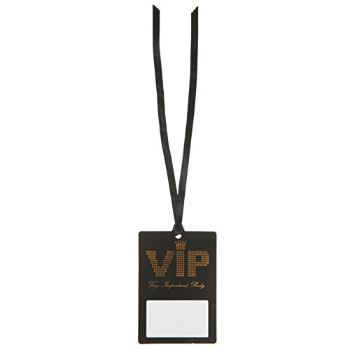 PARTY DISCOUNT Namensschild VIP-Pass am Band, 7x10 cm, 10 Stk von PARTY DISCOUNT