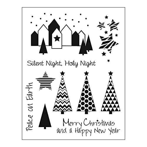 PARTY DISCOUNT Qualitäts-Silikonstempel 14x18cm, Stille Nacht von PARTY DISCOUNT