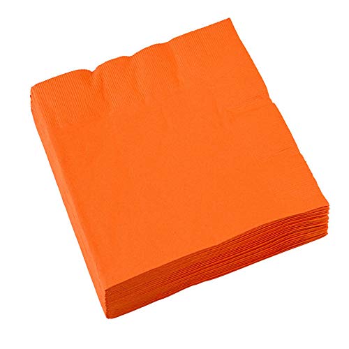 PARTY DISCOUNT Servietten orange, 33 x 33 cm, 20 Stück von PARTY DISCOUNT