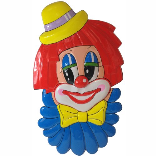 PARTY DISCOUNT Wand-Deko Clown mit roten Haaren 100x55cm von PARTY DISCOUNT