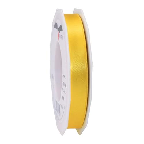 PARTY DISCOUNT Satinband/Geschenkband, Breite 15mm, Länge 5m, Gelb von PARTY DISCOUNT