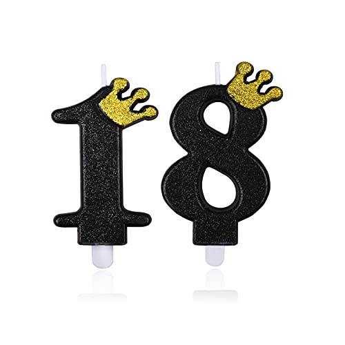 Geburtstagskerzen schwarz Zahl 3 Kerzen für Geburtstag besondere Cake Topper 9cm von PARTY GO