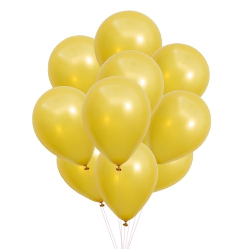 PARTY PARTY 12 metallic goldene Ballons aus Latex reißfest 30 cm geruchs- und geschmacksneutral Luftballon Deko Kindergeburtstag, Geburtstag Ballon Set, Kinder Party, Hochzeit von PARTY PARTY