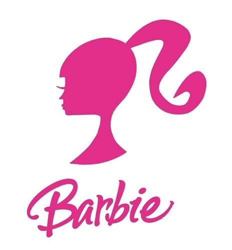 Kuchendekoration aus essbarem Oblatenpapier mit Barbie-Logo (MOD 10) von PARTYLANDIA