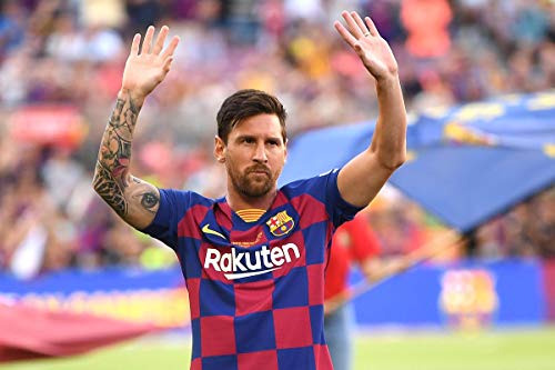 PARTYLANDIA Lionel Messi al Barcelona Waffel für Kuchendekoration für Geburtstag und Themenpartys. von PARTYLANDIA