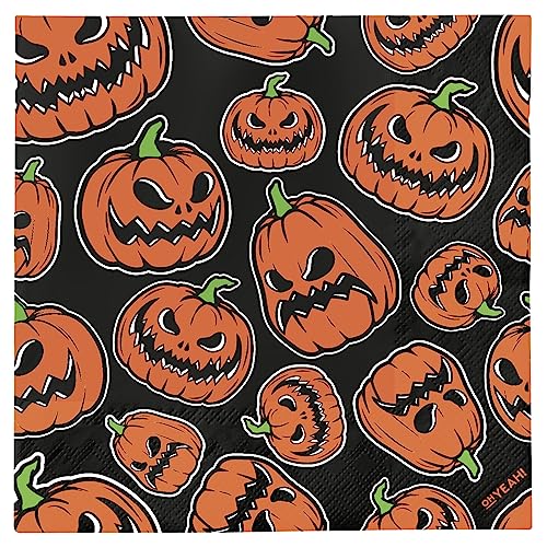 OH YEAH - 30 Servietten Halloween Kürbis - 33 x 33 cm - doppellagige Servietten - Tischdekoration Halloween Kürbis - Geschirr Dekoration Halloween Kürbis - einfache Montage von OH YEAH