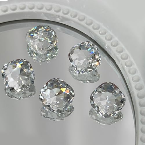 5 Stück modische Kristall-Nagelkunst-Schmuckanhänger, Kristall, 3D, mit spitzer Unterseite, Y-Nagel-Strassstein-Dekorationen von PASHFSA