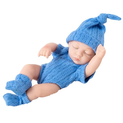 PASHFSA 7-Zoll Baby Puppen Wiedergeborenes Spielzeug Geburtstagsgeschenk Realistisches Berührendes Kleidung Schließen von PASHFSA